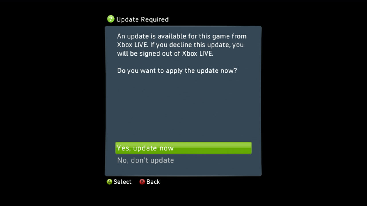 The update triggers automatically when you log on to Xbox LIVE.