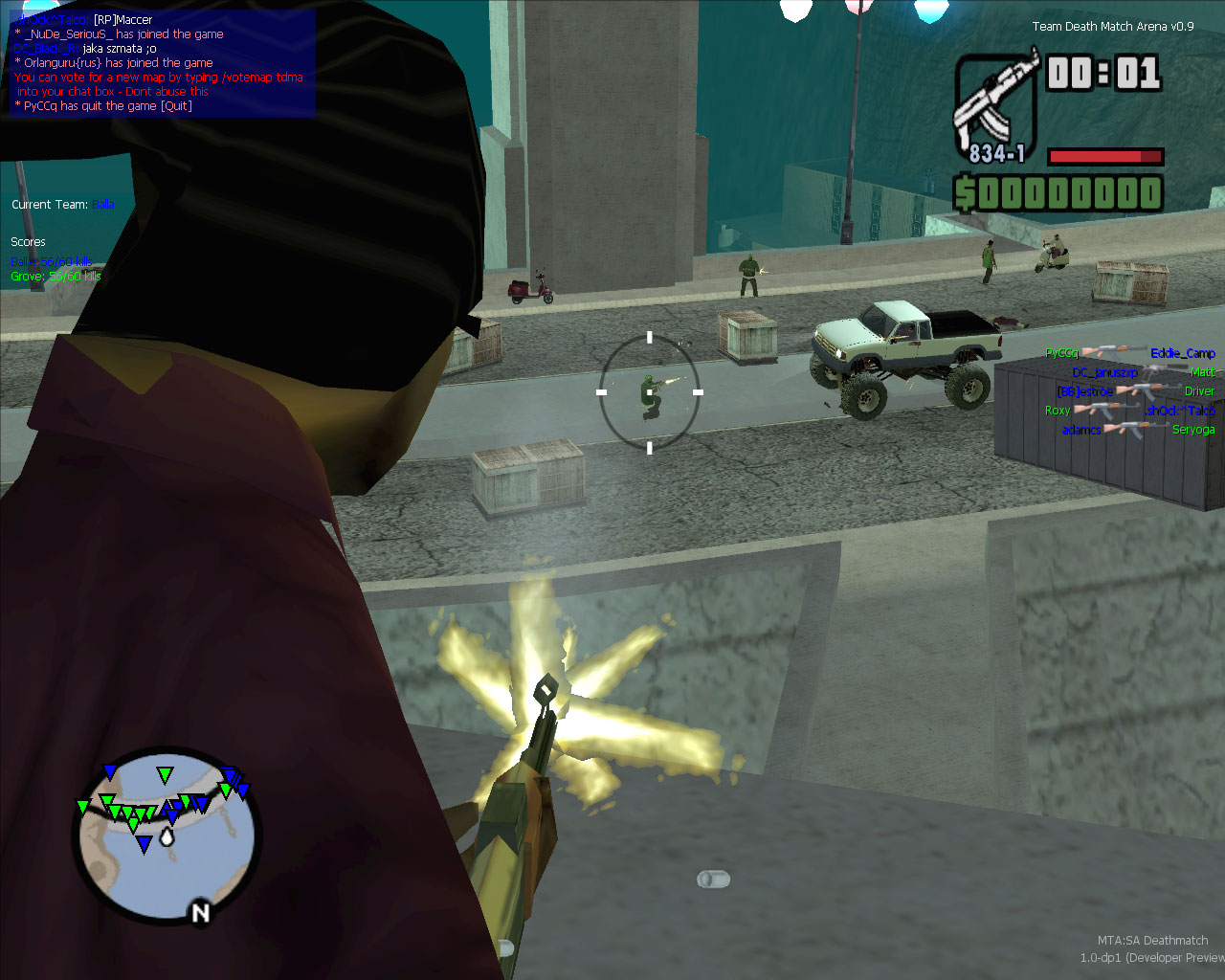 GTA San Andreas : MTA: San Andreas Deathmatch - Developer Preview.