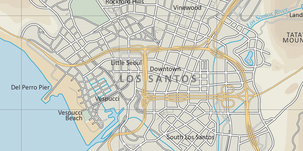 Los Santos Gta V Map   7286 Gta V Map 